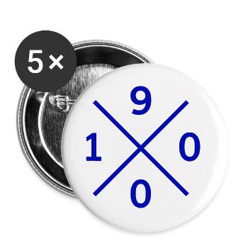 1900 Football Hoodie, Mug, Socks for Kiel Fans - Buttons large 2.2''/56 mm (5-pack) - white - Front