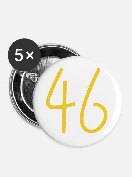 46 - Buttons groß 56 mm (5er Pack) - Weiß
