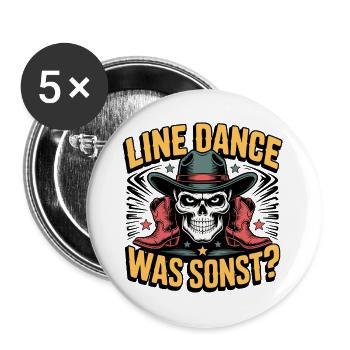 Line Dance Skelett Western Shirt - Buttons groß 56 mm (5er Pack) - Weiß - Vorne
