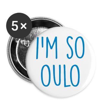 Oulo Suomi Finland - Buttons groß 56 mm (5er Pack) - Weiß - Vorne