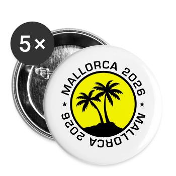 Mallorca 2026 - Buttons large 2.2''/56 mm (5-pack) - white - Front
