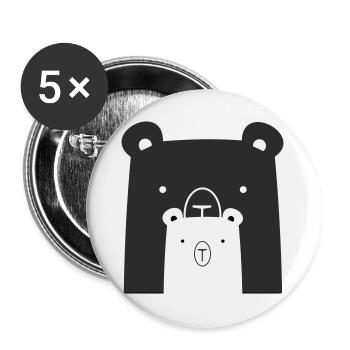 Bear Bear Polar Bear Brown Bear I Gift Idea - Buttons large 2.2''/56 mm (5-pack) - white - Front