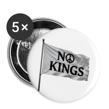 Symbole de paix du drapeau sans roi - Lot de 5 grands badges (56 mm) - blanc - Devant