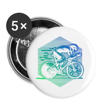 Roadbike Fans aufgepasst schlichtes Statement - Buttons groß 56 mm (5er Pack) - Weiß - Vorne