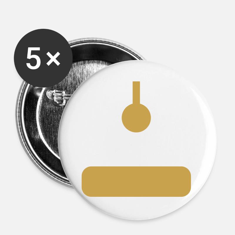 Arcade Joystick Gold - Buttons large 2.2''/56 mm (5-pack) - white