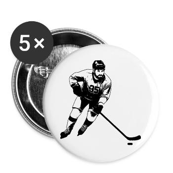 Eishockey - Buttons large 2.2''/56 mm (5-pack) - white - Front