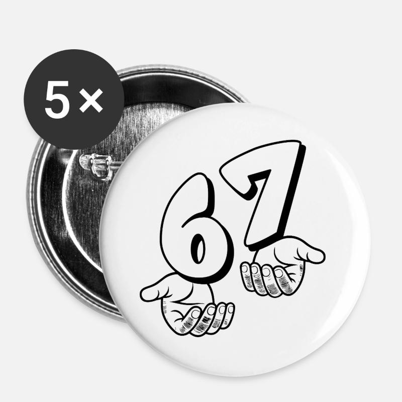 67 Six Seven - Buttons large 2.2''/56 mm (5-pack) - white
