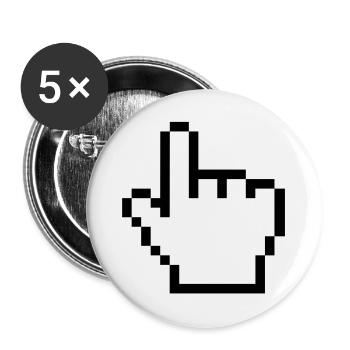 Main de souris originale - Lot de 5 grands badges (56 mm) - blanc - Devant