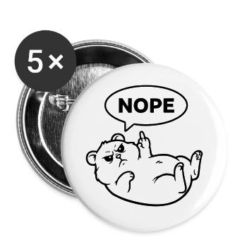Résumé du doigt d’honneur du hamster - Lot de 5 grands badges (56 mm) - blanc - Devant