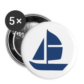 Sailboat Sailing Ship Sailing Gift - Buttons large 2.2''/56 mm (5-pack) - white - Front