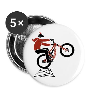 HORJENOŠERKA - Buttons large 2.2''/56 mm (5-pack) - white - Front