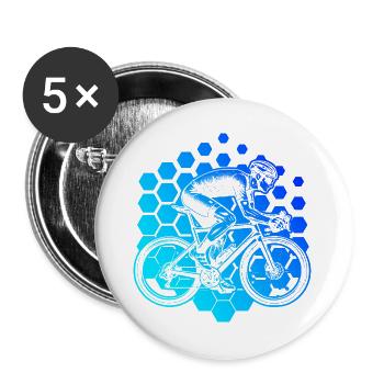 Geschenkidee für einen Roadbike mit Roadbike - Buttons groß 56 mm (5er Pack) - Weiß - Vorne