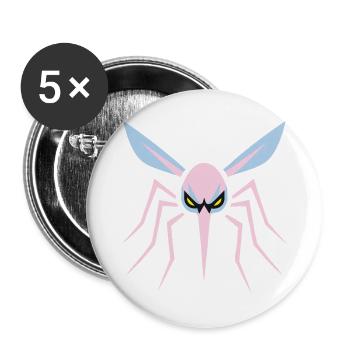 Mosquito, Mosquito, Insect, Evil - Buttons large 2.2''/56 mm (5-pack) - white - Front