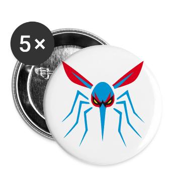 Mosquito, Mosquito, Insect, Evil - Buttons large 2.2''/56 mm (5-pack) - white - Front