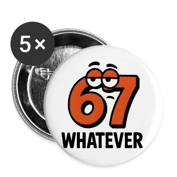 Six Seven Whatever Italian Brainrot Humor Meme - Buttons large 2.2''/56 mm (5-pack) - white - Front