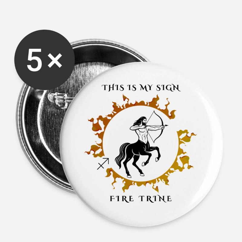 My sign is Sagittarius - Buttons large 2.2''/56 mm (5-pack) - white