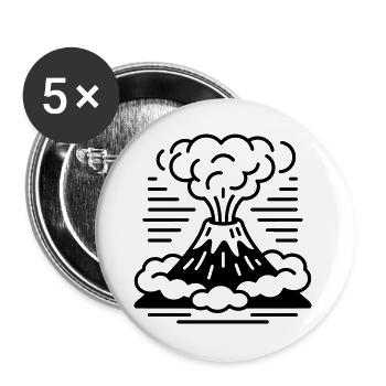 Vulkan - Buttons groß 56 mm (5er Pack) - Weiß - Vorne