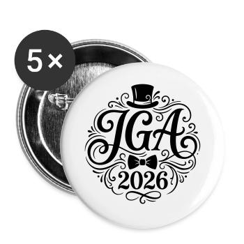 Jga 2026 Junggesellenabschied - Buttons groß 56 mm (5er Pack) - Weiß - Vorne