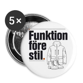 Outdoor Suède Fonction Avant Le Style - Lot de 5 grands badges (56 mm) - blanc - Devant