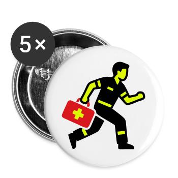 Paramedic Emergency Doctor Emergency Kit - Buttons large 2.2''/56 mm (5-pack) - white - Front