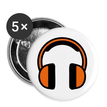 Gehörschutz Kopfhörer Baustelle - Buttons groß 56 mm (5er Pack) - Weiß - Vorne