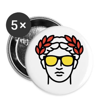 Römische Statue Sonnenbrille Antike Kunst - Buttons groß 56 mm (5er Pack) - Weiß - Vorne