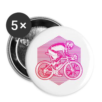 Geschenkidee für einen Roadbike mit Roadbike - Buttons groß 56 mm (5er Pack) - Weiß - Vorne