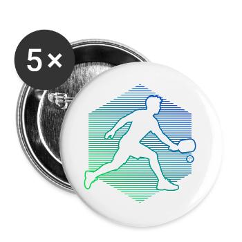 Pickleball athlete gift idea for the birthday - Buttons large 2.2''/56 mm (5-pack) - white - Front