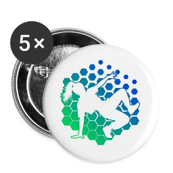 Idée cadeau de danse hip-hop pour danseur hip-hop - Lot de 5 grands badges (56 mm) - blanc - Devant