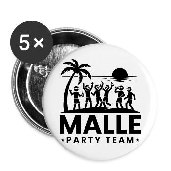 Vacances de l’équipe Malle Party - Lot de 5 grands badges (56 mm) - blanc - Devant