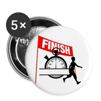 Walking Finish Time Women - Buttons large 2.2''/56 mm (5-pack) - white - Front