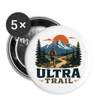 Trail Running - Ultra Trail - Buttons large 2.2''/56 mm (5-pack) - white - Front