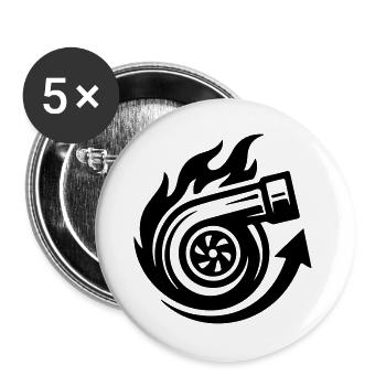 Turbo Boost Tuning - Buttons large 2.2''/56 mm (5-pack) - white - Front