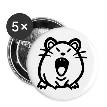 souris - Lot de 5 grands badges (56 mm) - blanc - Devant