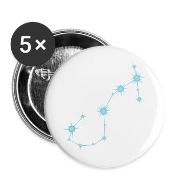 Scorpio Star Constellation Zodiac Sign Pastel Blue - Buttons large 2.2''/56 mm (5-pack) - white - Front