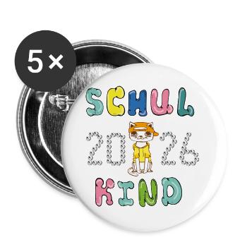 Schoolchild 2026 - Buttons large 2.2''/56 mm (5-pack) - white - Front