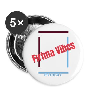 Firtina Vibes Trabzon - Lot de 5 grands badges (56 mm) - blanc - Devant