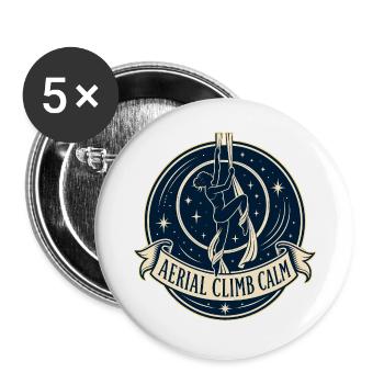 AERIAL CLIMB CALM - Buttons groß 56 mm (5er Pack) - Weiß - Vorne