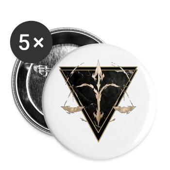 Waage-Luftzeichen – Tierkreis von Kék-Ina - Buttons groß 56 mm (5er Pack) - Weiß - Vorne