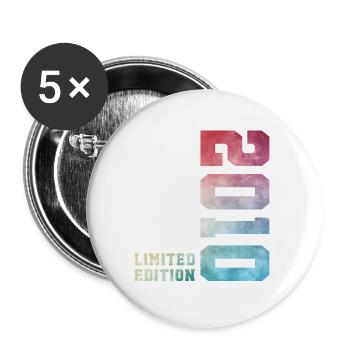 16th Birthday Limited Edition 2010 Vintage 2010 - Buttons large 2.2''/56 mm (5-pack) - white - Front