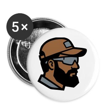 Craftsman Profile Logo - Buttons large 2.2''/56 mm (5-pack) - white - Front