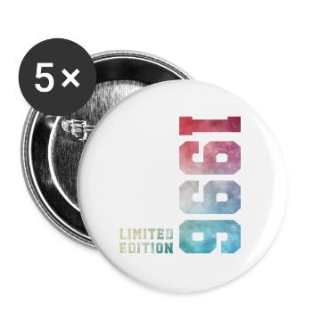 30th Birthday Limited Edition 1996 Vintage 1996 - Buttons large 2.2''/56 mm (5-pack) - white - Front