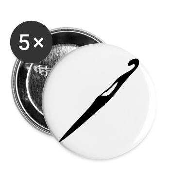 Crochet Crochet Hook Gift - Buttons large 2.2''/56 mm (5-pack) - white - Front