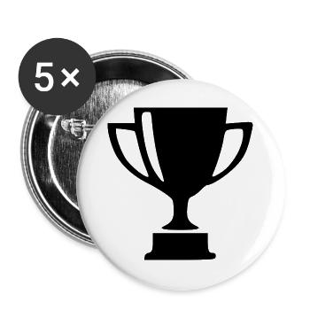Cup Sports Competition Gift - Buttons large 2.2''/56 mm (5-pack) - white - Front