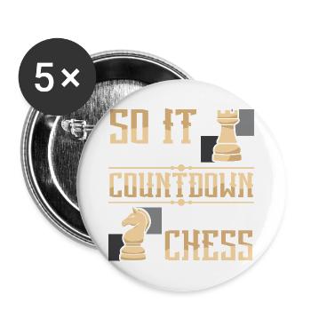 Chess Chess Player Chessboard - Buttons large 2.2''/56 mm (5-pack) - white - Front