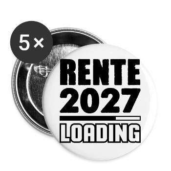 Pension 2027 Loading - Buttons large 2.2''/56 mm (5-pack) - white - Front
