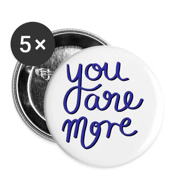 You are more - Buttons large 2.2''/56 mm (5-pack) - white - Front