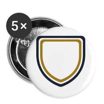 Coat of arms frame gold - design custom text - Buttons large 2.2''/56 mm (5-pack) - white - Front