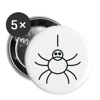 Minimalist Linear Spider - Buttons large 2.2''/56 mm (5-pack) - white - Front