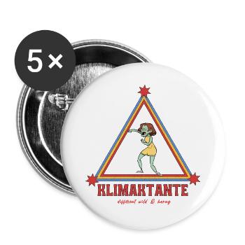 Climactic Zombie Triangle - Buttons large 2.2''/56 mm (5-pack) - white - Front